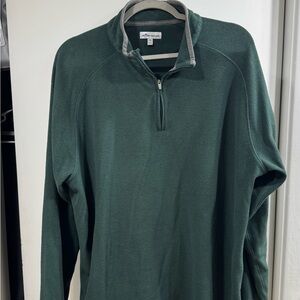 Peter Millar Forest Green Zip-Up Sweater